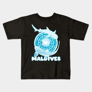 Maldives Leopard Shark Whitetip Reef Shark Kids T-Shirt